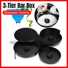 Triple Plastic Salt and Sugar Rim Container for Cocktail Juice Flavoring Dipping
