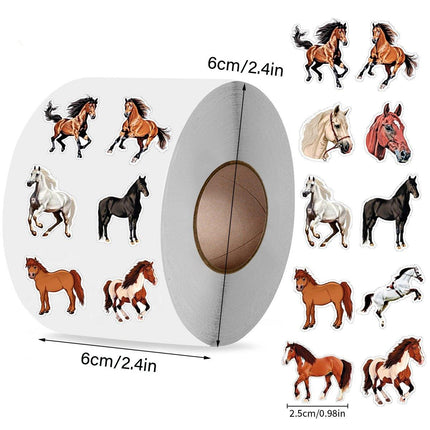2pcs Pony Stickers Cute Cartoon Adhesive Labels for DIY Crafts