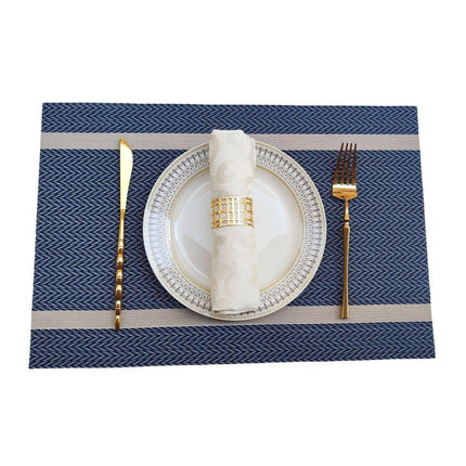 4X Anti-Slip Woven Placemat Waterproof Oil-proof Placemat Heat Resistant PVC Mat