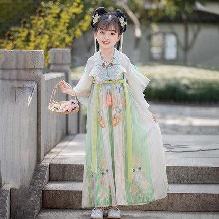 Girl Ancient Hanfu Embroidered Tang Suit Chinese Traditional Dress Princess - Aimall