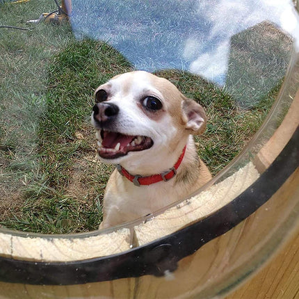 Dog Porthole Window Round Transparent for Fence Pet Peek Look Out Durable Dome - Aimall