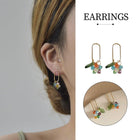 Elegant Fashion Colorful Ball Drop Earrings for Women Girls Party Jewelry Gift