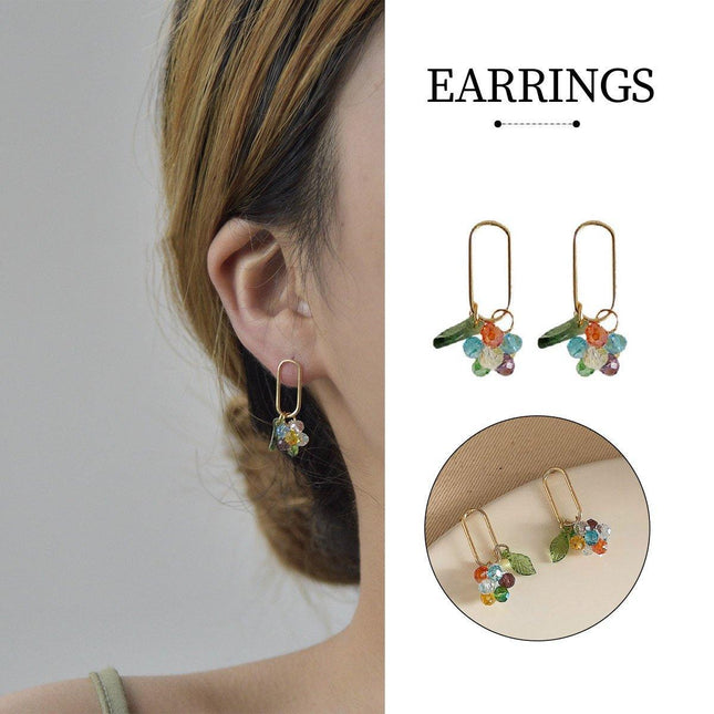 Elegant Fashion Colorful Ball Drop Earrings for Women Girls Party Jewelry Gift