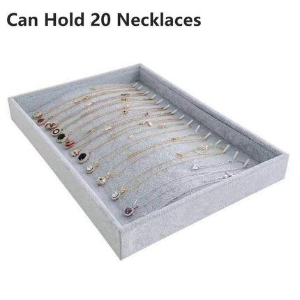 2pcs Necklace Jewellery Tray Simple Jewelry Storage Organizer Display Tray Set