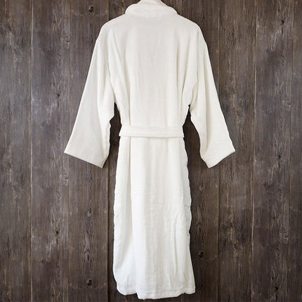 Cotton Kimono Collar Bathrobe Hotel Quality Thick Fleece Towel Embroidered Robe