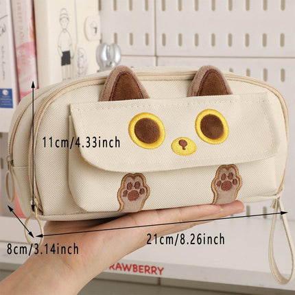 Multifunction Pencil Case For Boys Girls Embroidered Large Capacity Pencil Case