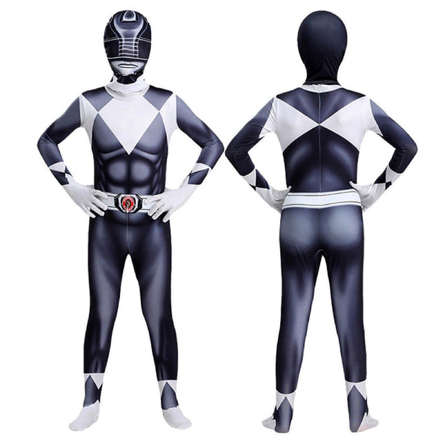 Black Dinosaur Team Tight Cosplay Jumpsuit Costume AU