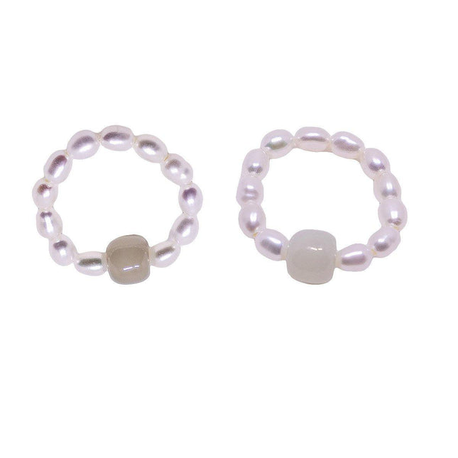 Vintage Pearl Ring Elegant Jewelry for Women Classic Ring for Fashion Accessory
