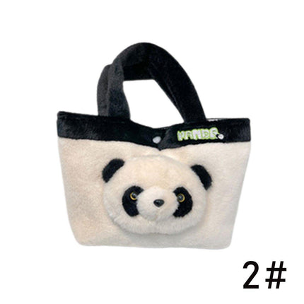 Kids Cartoon Panda Crossbody Bag Plush Ladies Shoulder Bag Cute Panda Design