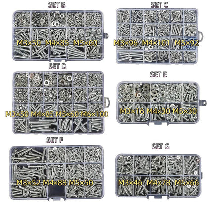 Household Self-tapping Screw Nut Gasket Box Set Multi-purpose Screw Assortment