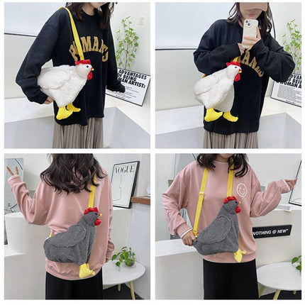 Womens Cute Plush Shoulder Bag Creative Crossbody Girls Messenger Bag