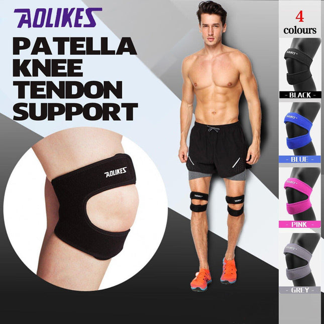 Knee Strap Running Jumper Patella Gel Support Brace Sport Protector Wrap Men - Aimall