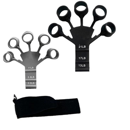 Finger Exerciser Strength Gripper Forearm Trainer Hand Grip Strengthener Therapy - Aimall