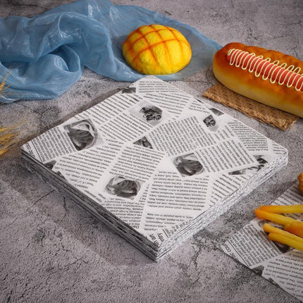 500PCS Food Wrapping Paper Oilpaper Greaseproof Baking Sandwich Packing Papers White Kraft - Aimall