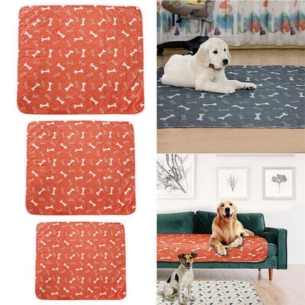 Orange Washable Pet Dog Cat Training Pee Pads Cushion Bed Absorbent Mat - Aimall
