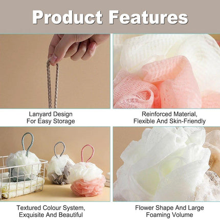 Bath Ball Mermaid Loofah Sponge Bath Puff Soft Ball Body Exfoliate Wash Shower