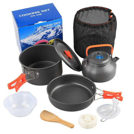 Lightweight Camping Cookware Set Outdoor Cooking Gear 3 Piece Travel Cook Set