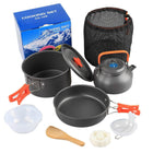 Lightweight Camping Cookware Set Outdoor Cooking Gear 3 Piece Travel Cook Set