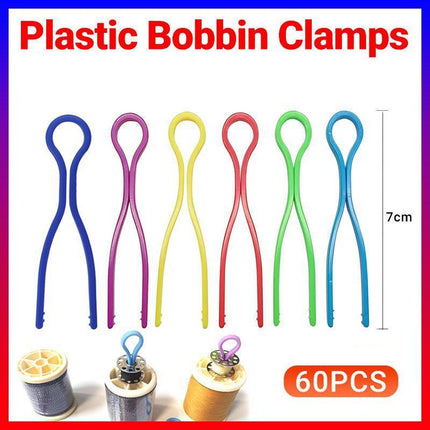 60x Sewing Spool Thread Bobbin Holder Clamp Clips Bobbin Buddies For Embroidery - Aimall