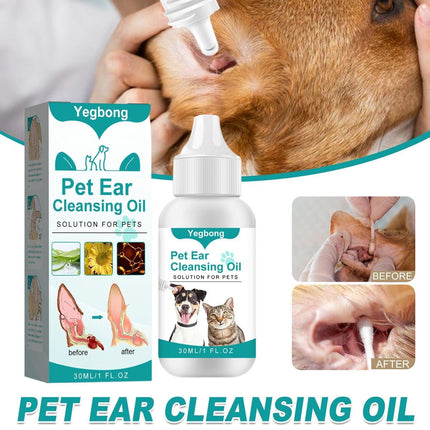 Pet Ear Cleaning Oil for Cats Dogs Deodorize Clean Ears Universal Ear Care Oil
