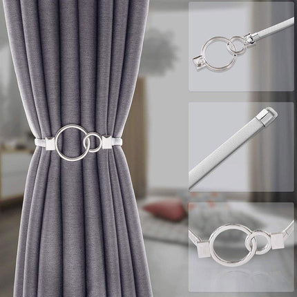 4pcs Metal Spring Curtain Tiebacks Elastic Fasteners for Home Window Drapes