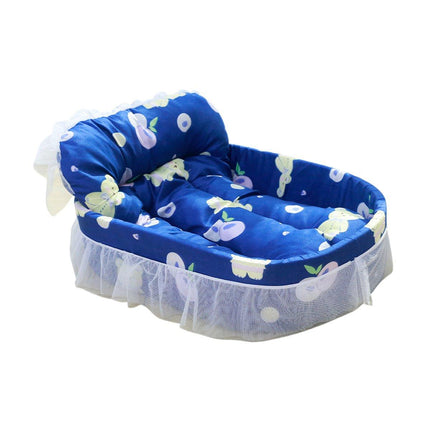 Cat Kennel Universal Cat Sleeping Nest Princess Style Lace Pet Special Kitten Cyber Red Mat