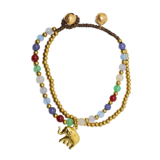 Handmade Ethnic Style Tibetan Bracelet Nepal Copper Bead Colourful Jewelry