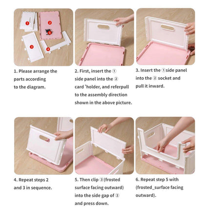 Under Desk Book Storage Box with Wheels Movable Classroom Student Organiser Rack