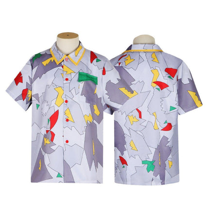 Strange Story 4 Cos Dress Shirt Short Sleeve Round Neck Men's And Women's Performance Cosplay Dress New Halloween Play Dress