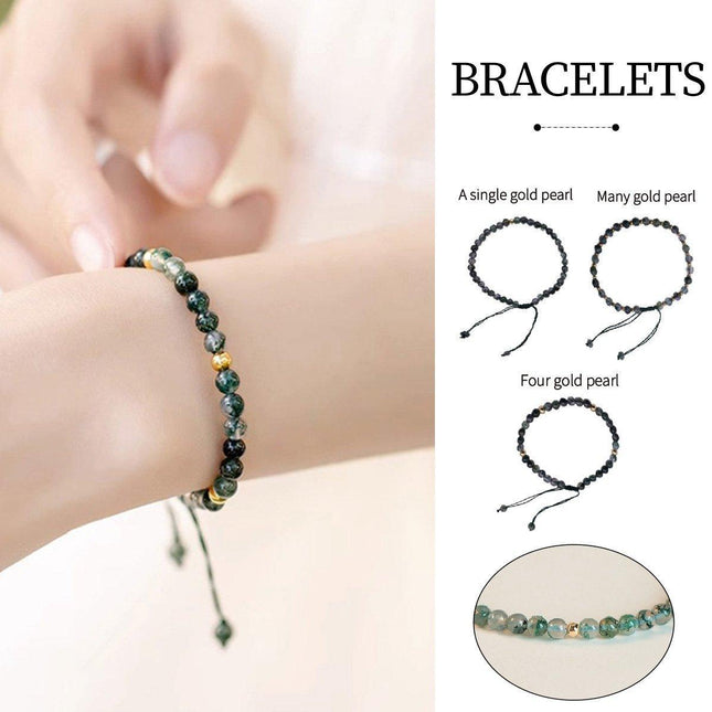 Luxurious Green Aquatic Agate Bracelet Natural Stone Jewelry Elegant Gift