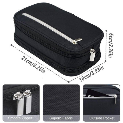 2pcs Large Capacity Multifunctional Pencil Case Storage Bag for School Office