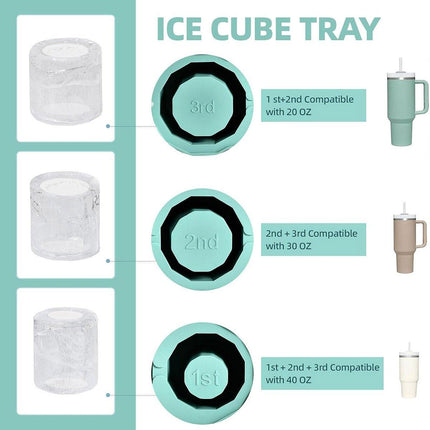 Silicone Ice Lattice Mould Easy Release Ice Cube Tray for Smooth Ice Making