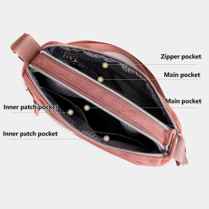 Ladies Large Capacity Crossbody Bag Single Shoulder Small Square Bag Handbag