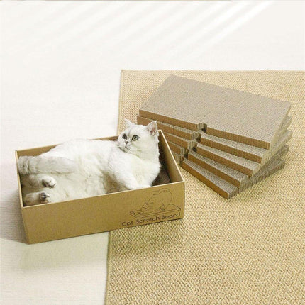 Eco-Friendly Corrugated Cardboard Cat Scratcher Cartoon Design and Play Hole