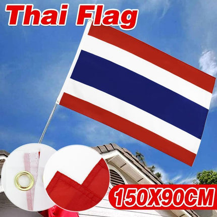 Large Thailand Thai Flag Heavy Duty Outdoor 90 X 150 CM - 3ft x 5ft - Aimall