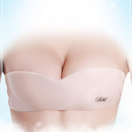 One Piece Silicone Invisible Bra Adhesive Push Up Strapless Backless Lingerie - Aimall