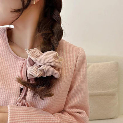 Corduroy Big Hair Scrunchies Ponytail Holder Hair Ties Rope Hair Accesorries - Aimall