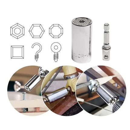 2PACK Universal Socket Grip Multi-Function Ratchet Wrench Power Drill Tool Gift - Aimall