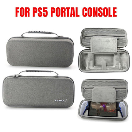 For PS5 Portal Handheld Zipper Hard Case Portable Storage Bag Travel Carrying