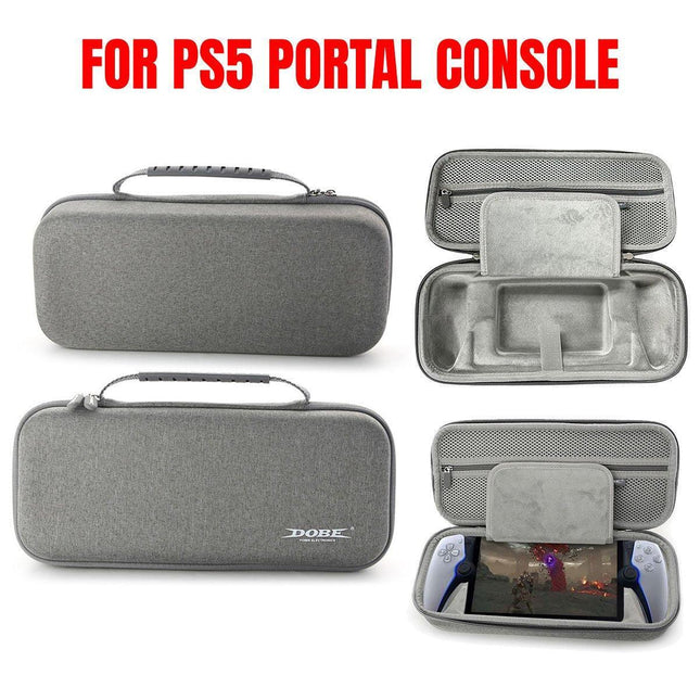 For PS5 Portal Handheld Zipper Hard Case Portable Storage Bag Travel Carrying