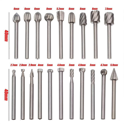 20pcs 3mm Solid Carbide Burrs Set for Rotary Tool Drill Die Carving Accessories