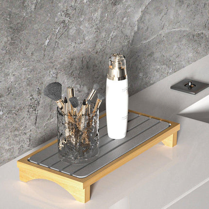 Countertop Absorbent Drainage Mat Sink Splash Pad Bathroom Tray Water Catcher