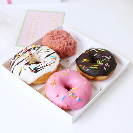20PCS Small Cake Dessert Packing Box Transparent Box Donut Pastry Box Mousse Puffs