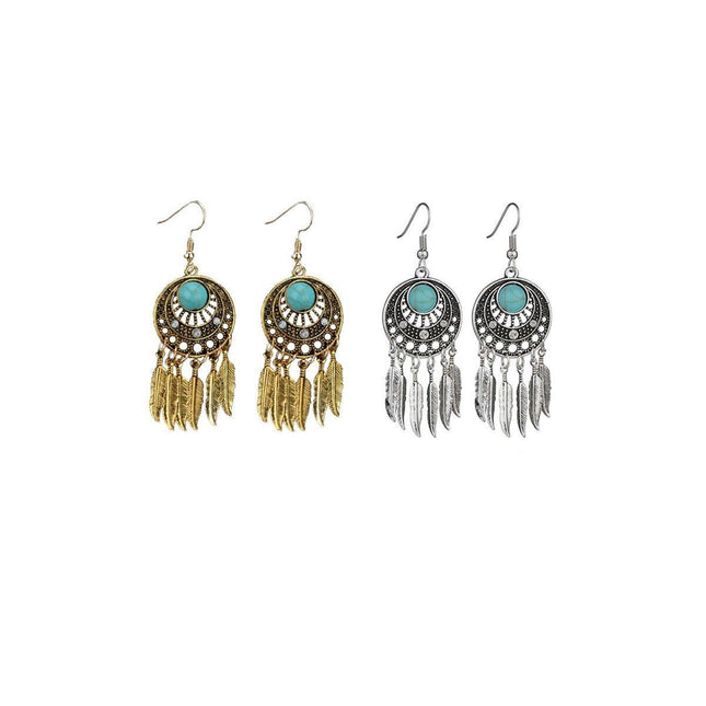 Bohemian Dreamcatcher Tassel Earrings Handmade Fashion Jewellery for Women Gifts