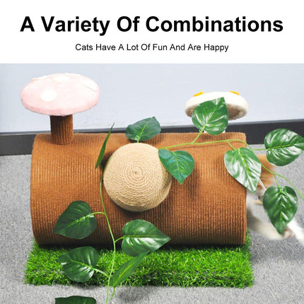 Multifunctional Cat Scratching Board Tree Pet Hut with Hole for Cats and Kittens