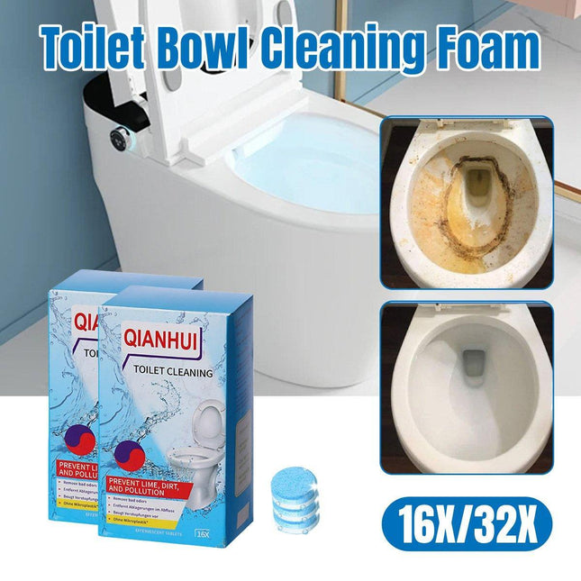 16/32pcs Effervescent Toilet Cleaning Tablets Descaling Deodorizing Odor Free