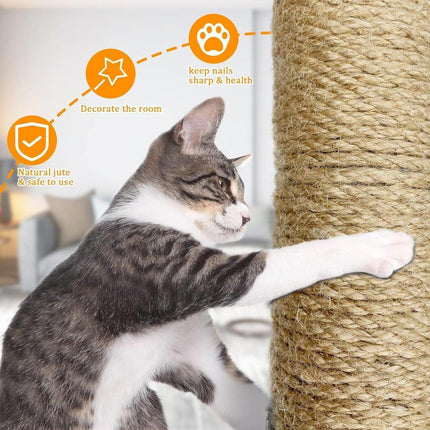 2pcs Sisal Cat Scratching Post Climbing Frame Replacement Pole for Cats Activity