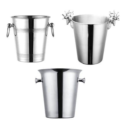 5L Stainless Steel Ice Bucket Champagne Wine Bucket Hotel Bar Ice Container