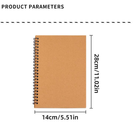 6pcs A5 Spiral Notebook Homework Exercise Book Durable Notepad for School Office
