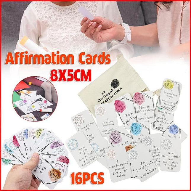 16Pcs Funny Affirmation Cards Sweary Positive Swear Card Confirmation Joke Gift - Aimall